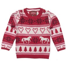 CPX02: Girls Fairisle Knitted Christmas Jumper (1-6 years)